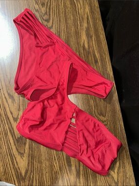 Adore Me Bright Red Strappy Bikini Set